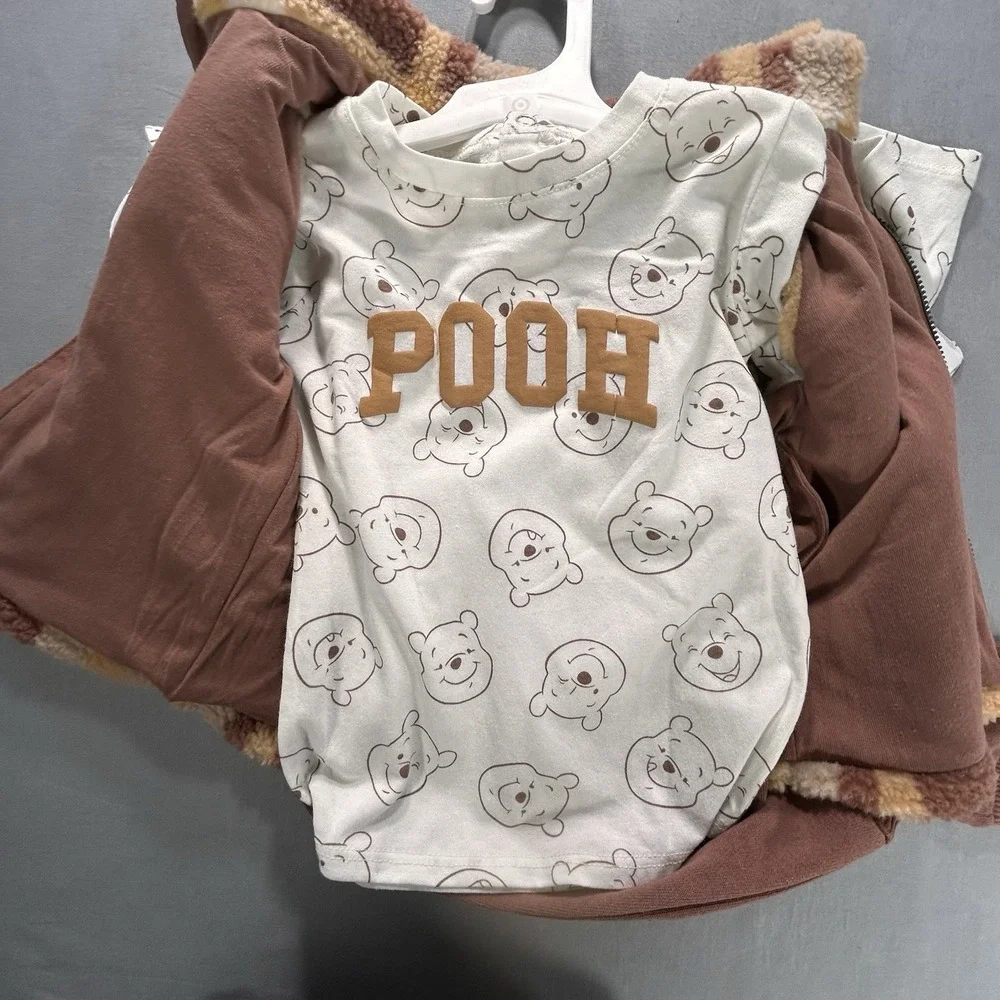 Disney Baby Winnie‎ The Pooh 3 Piece Outfit 18 Month New